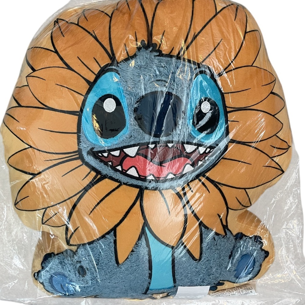 Disney Stitch Wrapped in a Sunflower Plush Pillow - Picture 2 of 2